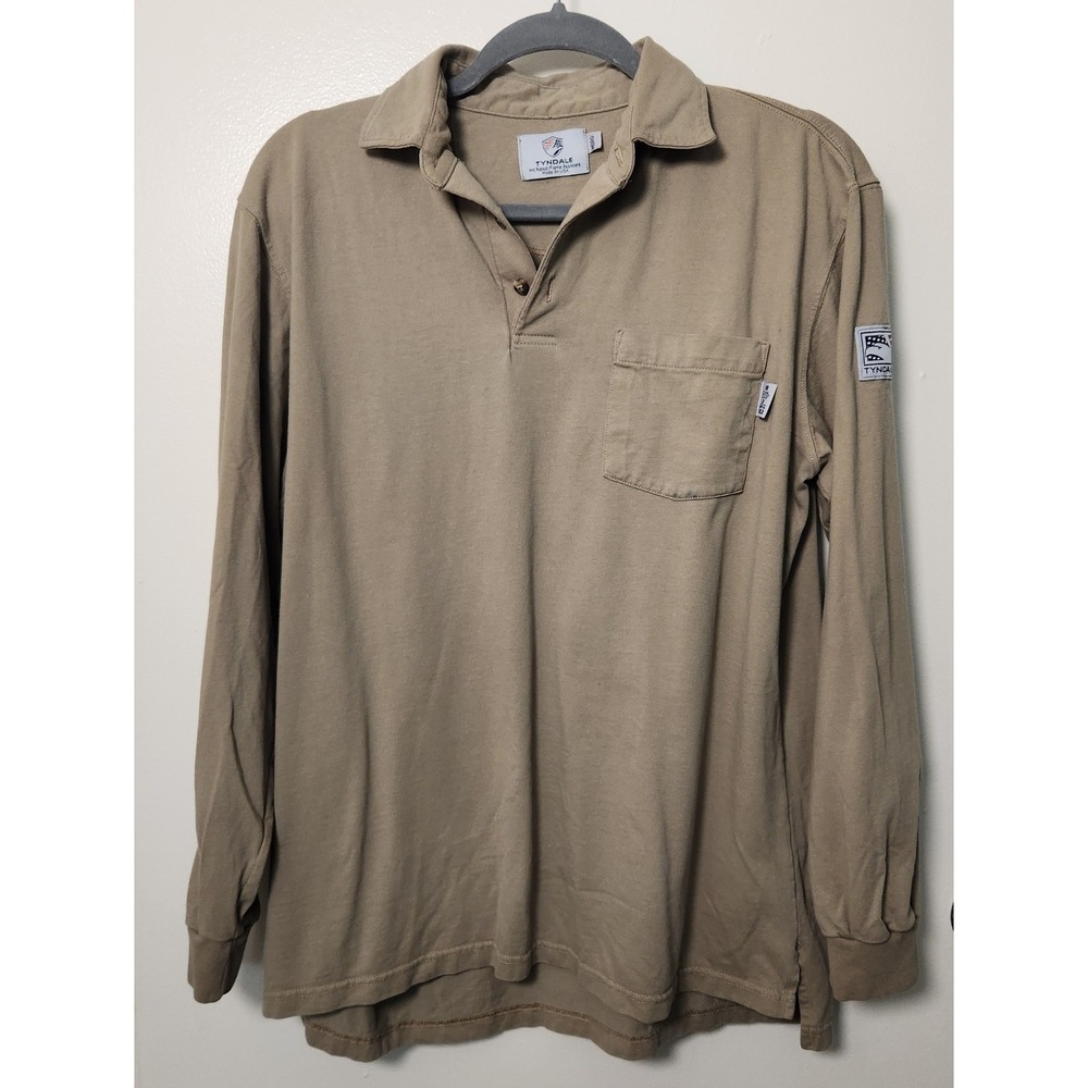 Tyndale Arc Rated Flame Resistant 8 CAL CAT‎ 2 NFPA 2112 Men's Med Reg Beige LS